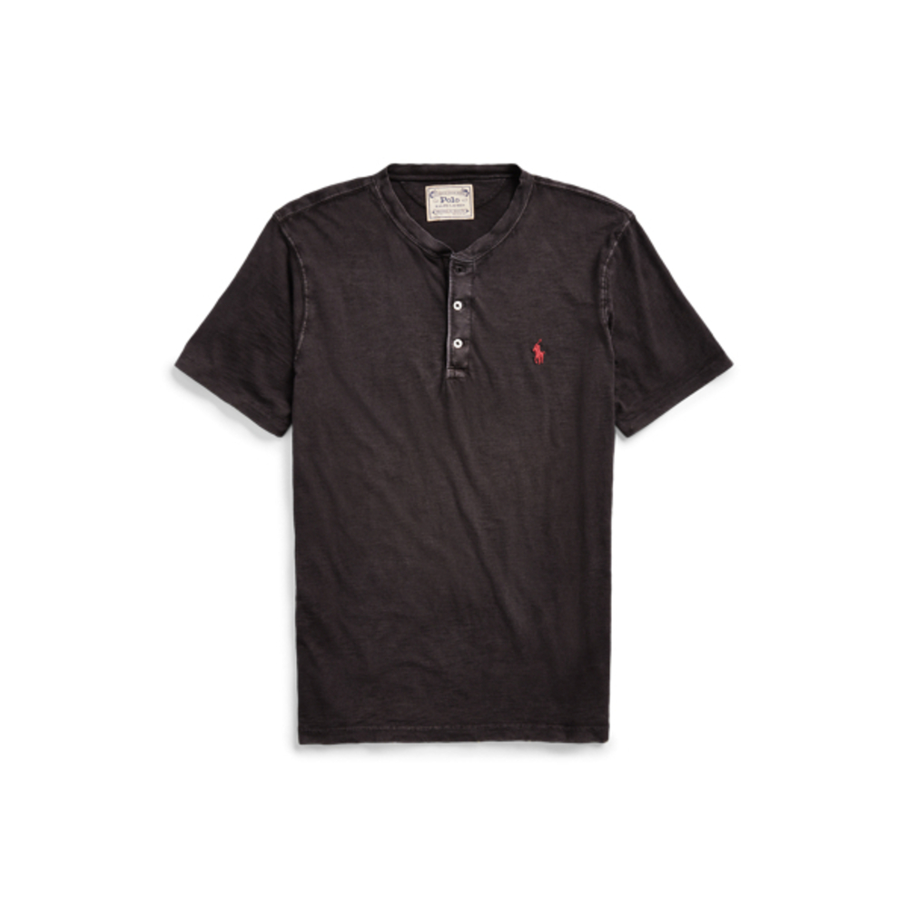 Polo Ralph Lauren Slub Jersey Henley Shirt Black XL